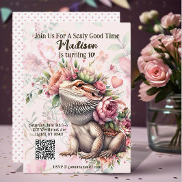 Reptile Lizard Birthday Inbjudningar