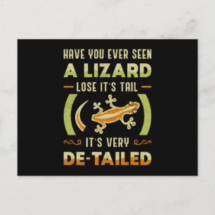 Reptile Lizard Gecko Animal Reptiles Funny Gift Vykort