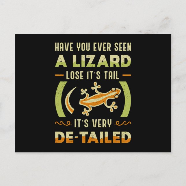 Reptile Lizard Gecko Animal Reptiles Funny Gift Vykort (Framsida)