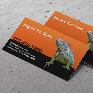 Reptile Pet Store Iguana Lizard Visitkort