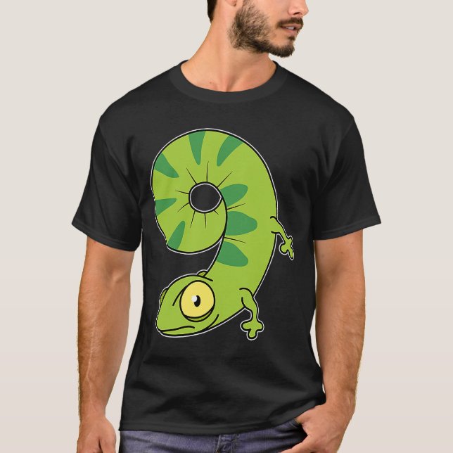 Reptiler 9:e födelsedagen Chameleon Reptile Owner  T Shirt (Framsida)