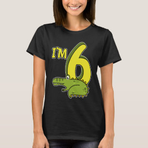 Reptiles 6e Birthday Crokodile Reptile Owner Gra T Shirt
