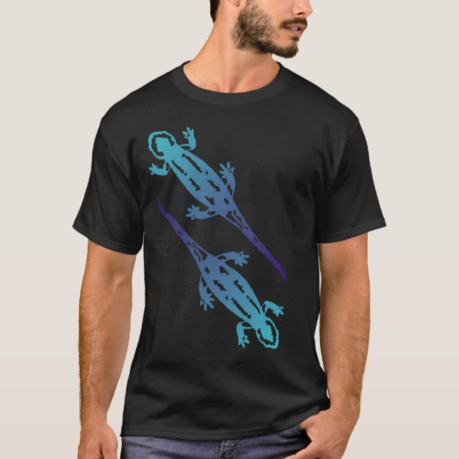 Reptiles Southwest Salamander Lizard T Shirt (Framsida)