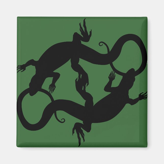 Reptilgåvor och magneter för Lizard Art Fridge Mag (Framsidan)