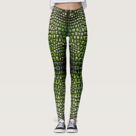 Reptilian Crokodile Alligator Skin Mönster Leggings