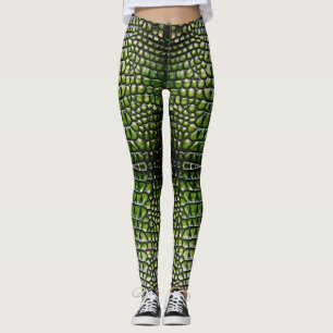 Reptilian Crokodile Alligator Skin Mönster Leggings