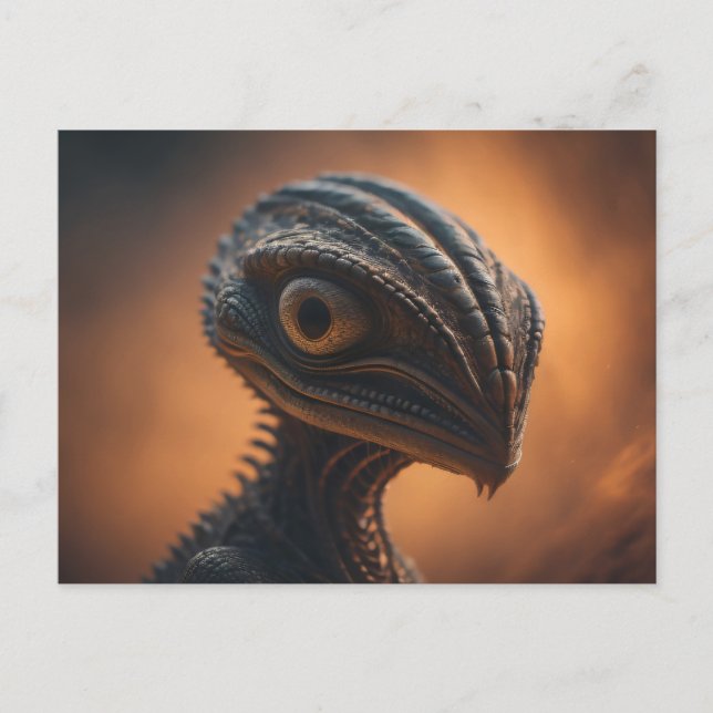 Reptilian UFO Vykort (Framsida)