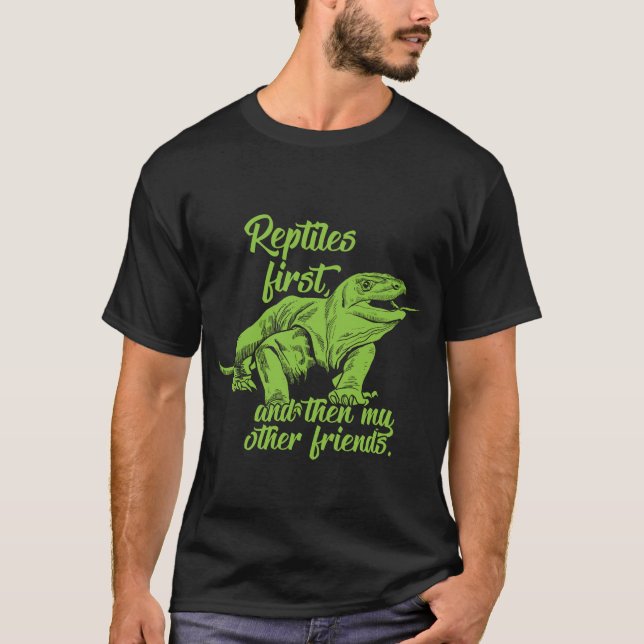 Reptilien Liebhaber T Shirt (Framsida)