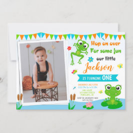 Reptilinbjudan för fotofrys födelsedag inbjudningar