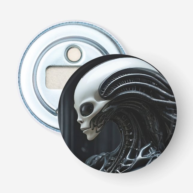 Reptillian Alien Profile Flasköppnare (Framsidan)