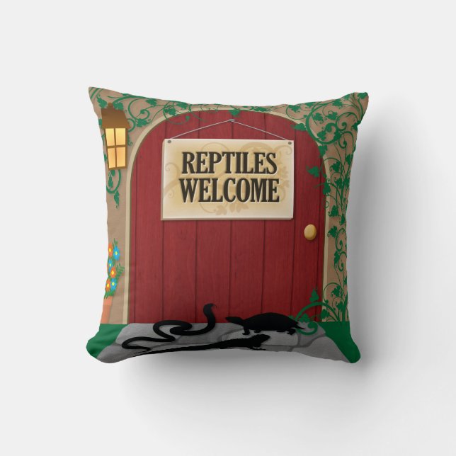 Reptilvälkomnande Kudde (Framsida)