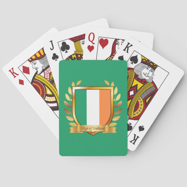 Republic of Ireland Flag Shield Casinokort (Baksidan)