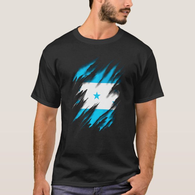 Republica De Guatemala Flagga Guatemala T Shirt (Framsida)
