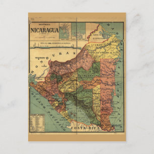 República de Nicaragua Karta (1913) Vykort