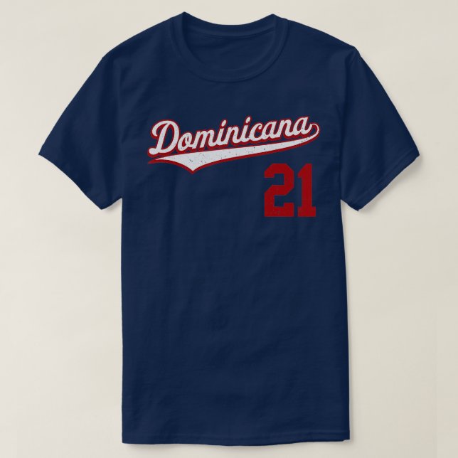 Republica Dominicana Baseball Dominican Beisbol T Shirt (Design framsida)