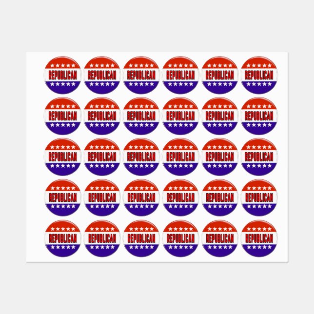 Republican Button Klistermärke (Ark)