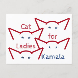 Republican Cat Dam för Kamala Harris Öron ASCII Vykort