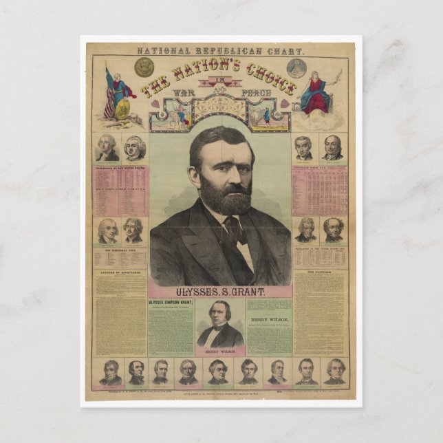 Republican Chart Ulysses S. Grant by M.T. Boyd Vykort (Framsida)