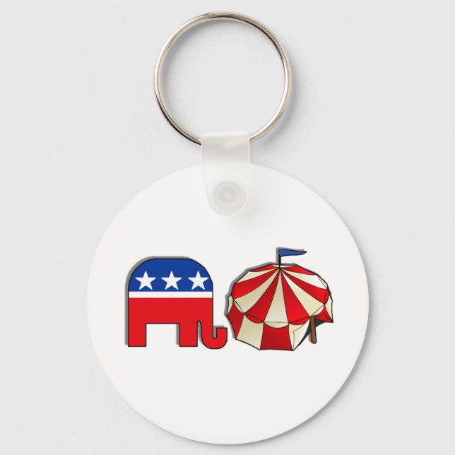 Republican Circus Elephant Nyckelring (Framsida)