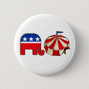 Republican Circus Elephant och Tält Knapp