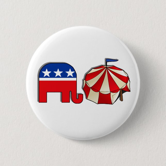 Republican Circus Elephant och Tält Knapp (Framsida)