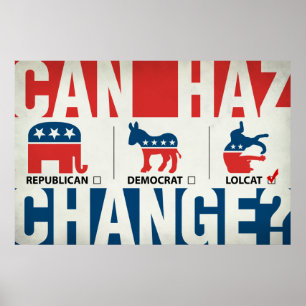 Republican, demokratisk, LolCat Poster