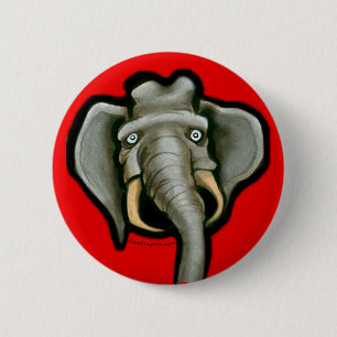 Republican Elephant Button Knapp