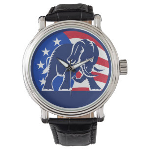Republican Elephant Flagga Armbandsur