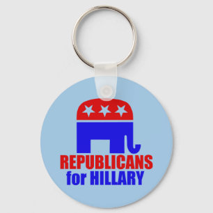 Republican Elephant for Hillary Clinton Nyckelring