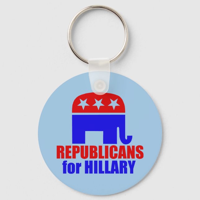 Republican Elephant for Hillary Clinton Nyckelring (Framsida)