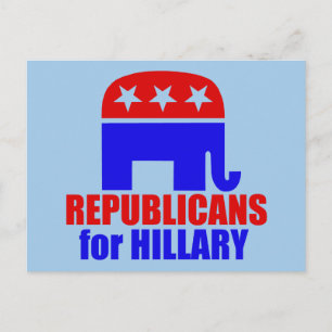 Republican Elephant for Hillary Clinton Vykort
