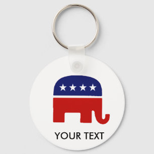 Republican Elephant / GOP Elephant Nyckelring
