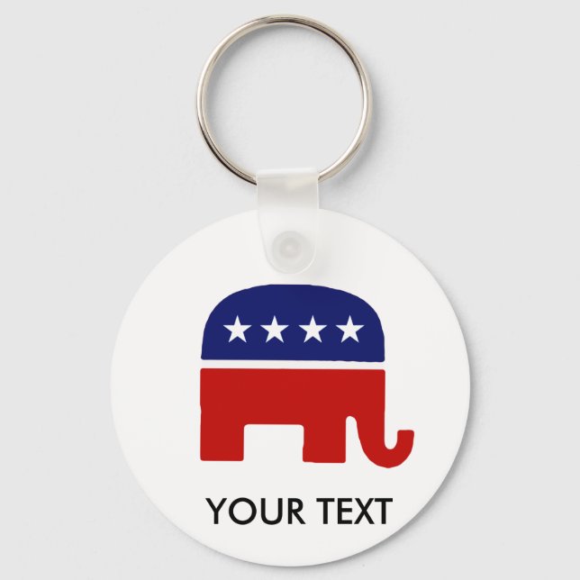 Republican Elephant / GOP Elephant Nyckelring (Framsida)