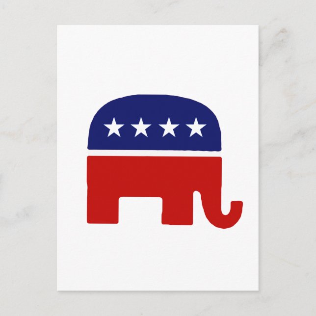 Republican Elephant / GOP Elephant Vykort (Framsida)