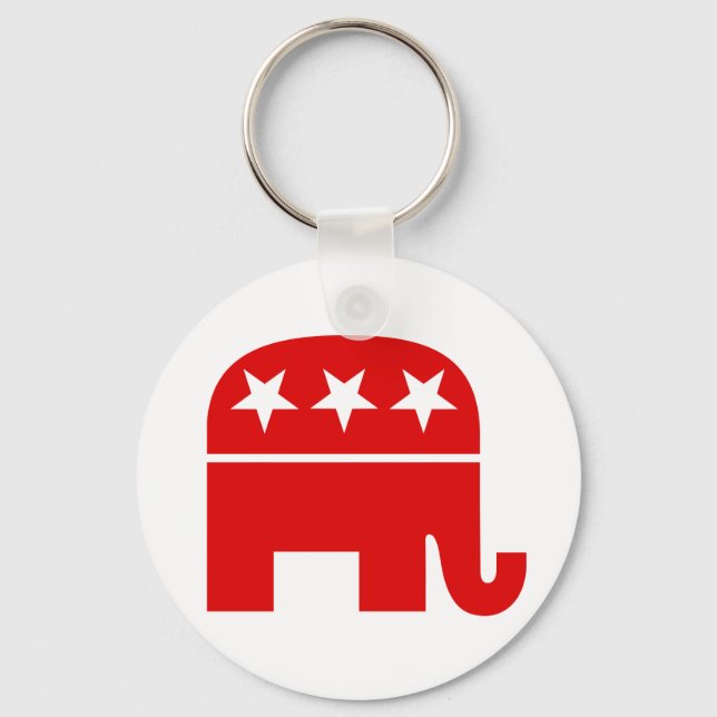 Republican Elephant Keychain Nyckelring (Framsida)