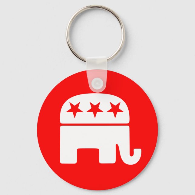 Republican Elephant Keychain Nyckelring (Framsida)