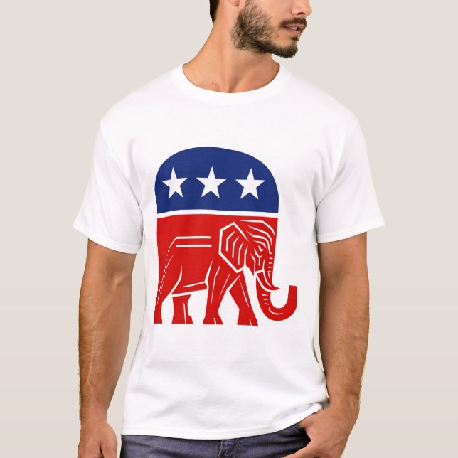 🐘 Republican Elephant Konservativ T Shirt (Framsida)
