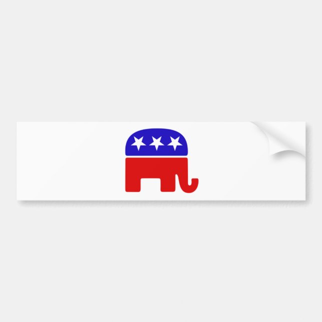 Republican Elephant Logotyp Bildekal (Framsidan)