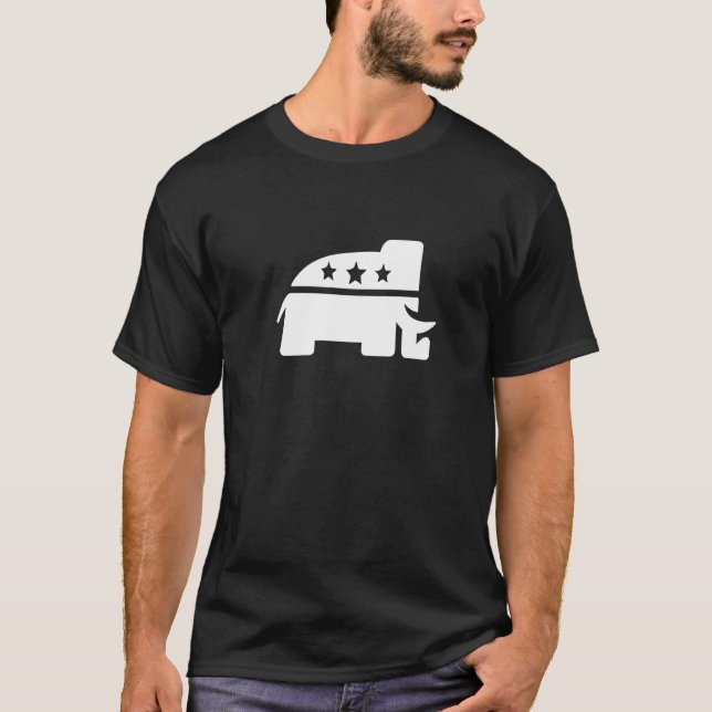 Republican Elephant Mascot Gop Konservativ Höger T Shirt (Framsida)