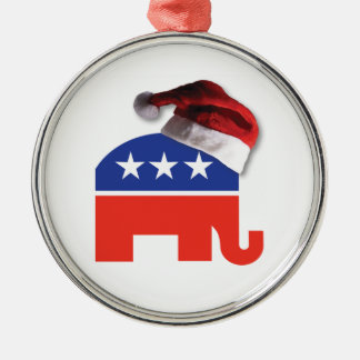 Republican Elephant på Jultomten Hat Julgransprydnad Metall