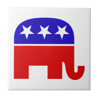 Republican Elephant Tile Kakelplatta