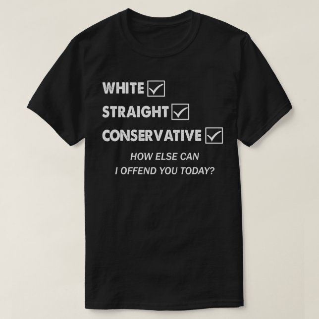 Republican Gifts Men Women White Straight Conserva T Shirt (Design framsida)