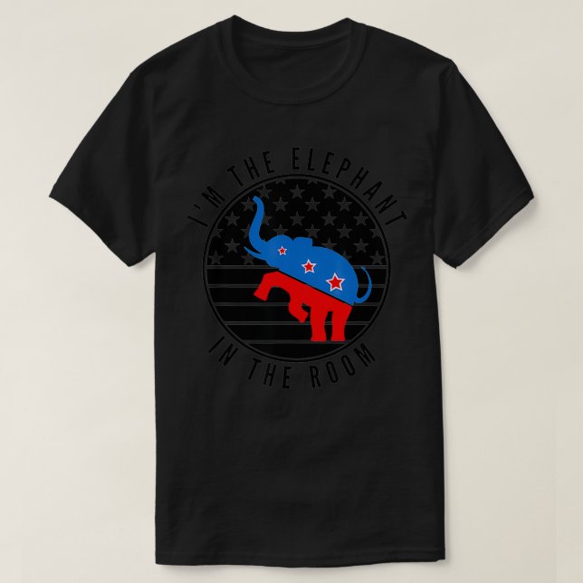 Republican jag är elefanten i rummet Conservati T Shirt (Design framsida)