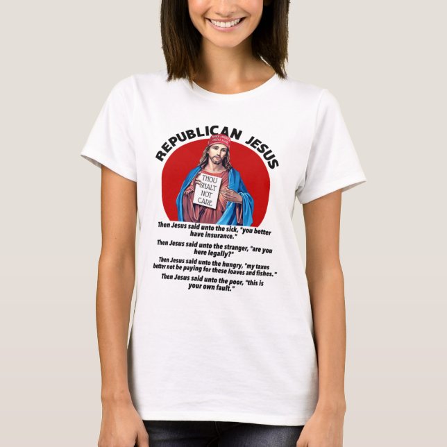 Republican Jesus - Demokrat T Shirt (Framsida)