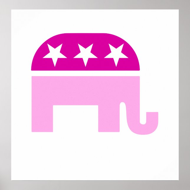 Republican Original Elephant Rosa Poster (Framsidan)