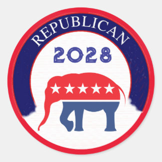 Republican Party 2028 Runt Klistermärke
