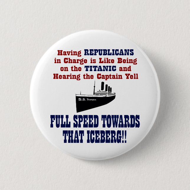 Republican Party Funny Anti Trump Titanic-metafor Knapp (Framsida)