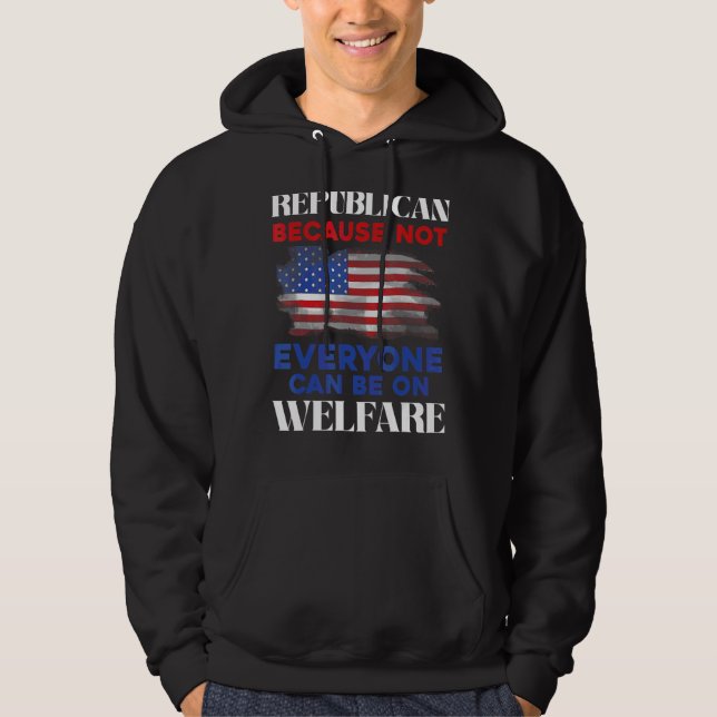 Republican Politik Konservativ American US Flagga Hoodie (Framsida)