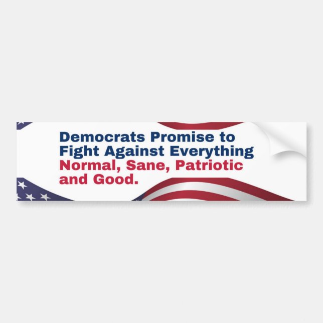 Republican Sticker Anti-Democrat Message Bildekal (Framsidan)