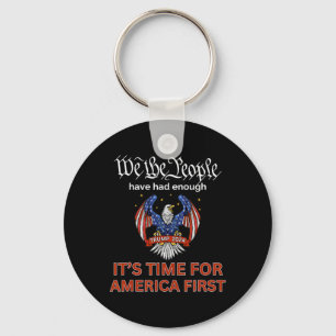 Republican Vote Trump 2024 America First We the Pe Nyckelring